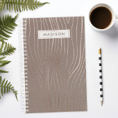 Rose Gold Wood Grain Abstrakt Luxe Glam Planer