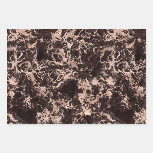 Rose Gold Wrapping Paper Flat Sheet Set 3 Geschenkpapier Set (Vorderseite 3)