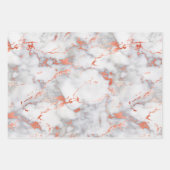 Rose Gold Wrapping Paper Flat Sheet Set 3 Geschenkpapier Set (Vorderseite 2)