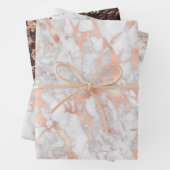 Rose Gold Wrapping Paper Flat Sheet Set 3 Geschenkpapier Set (Beispiel)