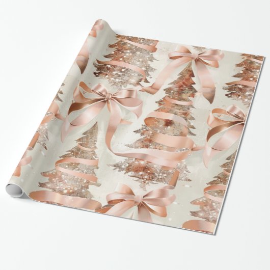 Rose Gold Wrapping Paper Geschenkpapier (Ungerollt)