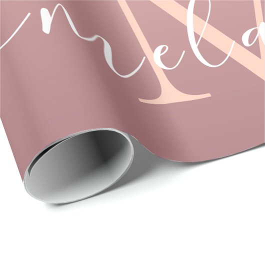 Rose Gold Wrapping Paper Individuelle Name und Let Geschenkpapier (Rolleneckpunkt)