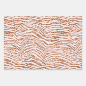 Rose Gold Zebra Glitzer Geschenkpapier Set (Vorderseite 3)