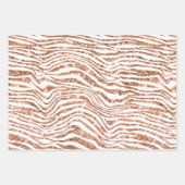 Rose Gold Zebra Glitzer Geschenkpapier Set (Vorderseite)