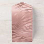 Rose Gold Zebra Print All In One Einladung (Außenbereich)