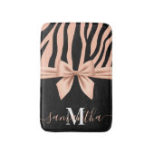 Rose Gold Zebra Print Badematte (Vorderseite Vertikal)