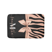 Rose Gold Zebra Print Badematte (Vorderseite)