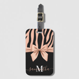 Rose Gold Zebra Print Gepäckanhänger