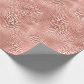 Rose Gold Zebra Print Geschenkpapier (Ecke)