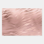 Rose Gold Zebra Print Geschenkpapier Set (Vorderseite)