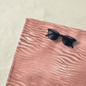 Rose Gold Zebra Print Strandtuch (Beispiel)
