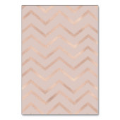 Rose Gold Zickzack Hochzeiten Platzkarten Tischnummer (Rückseite)