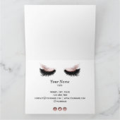 Rose Goldaugen macht Künstler Karte (Innenseite)