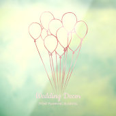 Rose Goldballon-Event-Planer Fensteraufkleber (Blatt 3)