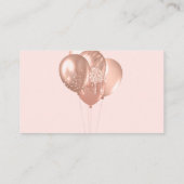 Rose Goldballons Girl Duschbuch Anfrage Begleitkarte (Rückseite)