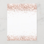 Rose Goldballons zum 50. Geburtstag Einladung Flyer (Hinten)