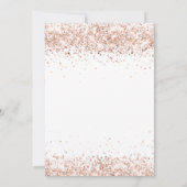 Rose Goldballons zum 80. Einladung (Rückseite)