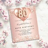Rose Goldballons zum 80. Geburtstag Flyer