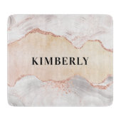 Rose Goldbarren-Marmorbezeichnung Schneidebrett (Vorderseite)