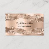 Rose Goldbarren-QR-Code Visitenkarte (Vorderseite)