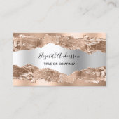 Rose Goldbarren Visitenkarte (Vorderseite)