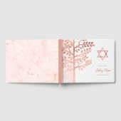 Rose Goldbaum des Lebens Bat Mitzvah Gästebuch (Voll)