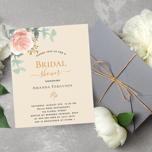 Rose Goldbeige-Brautparty