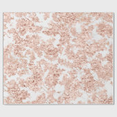 Rose Goldblase geschmolzener Glitzer Braun Marmor  Geschenkpapier (Flach)