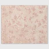 Rose Goldblättern Kupfer Glitzer Bride Geburtstag Geschenkpapier (Flach)