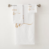 Rose Goldblume Eukalyptus bachelorette Badhandtuch Set (Insitu)