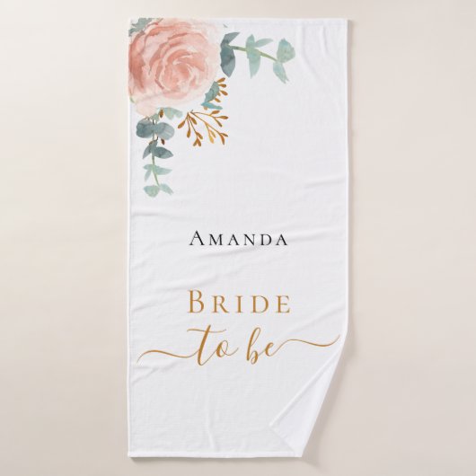 Rose Goldblume Eukalyptus bachelorette Badhandtuch Set (Badehandtuch)