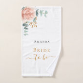 Rose Goldblume Eukalyptus bachelorette Badhandtuch Set (Handtuch)