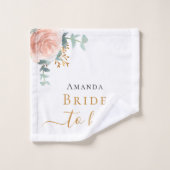 Rose Goldblume Eukalyptus bachelorette Badhandtuch Set (Waschlappen)