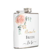 Rose Goldblume Eukalyptus bachelorette Flachmann (Rechts)