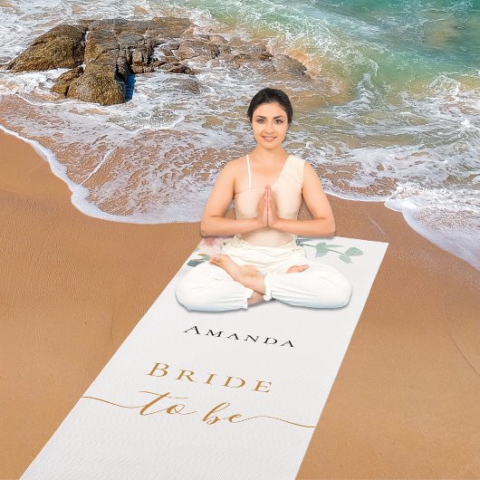 Rose Goldblume Eukalyptus bachelorette Yogamatte