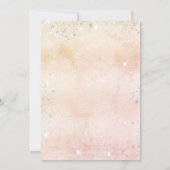 Rose Goldblume Eukalyptus Einladung (Rückseite)