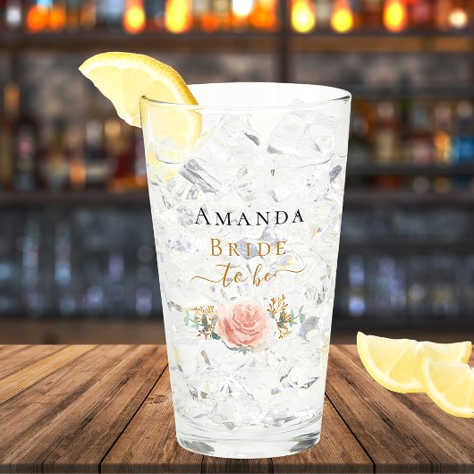 Rose Goldblume Eukalyptusgrün Glas