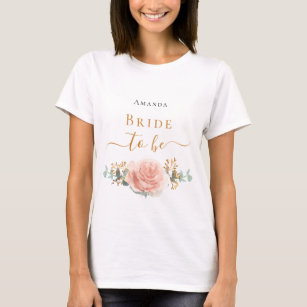 Rose Goldblume Eukalyptusgrün T-Shirt