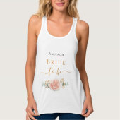 Rose Goldblume Eukalyptusgrün Tank Top (Vorderseite)
