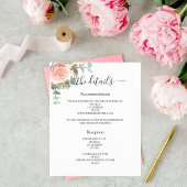 Rose Goldblumengrün Einzelheiten zum Hochzeitsprog