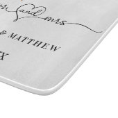 Rose Goldblumengrün mehr Herz Hochzeit Schneidebrett (Ecke)