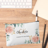 Rose Goldblumengrün Zubehörtasche