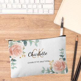 Rose Goldblumengrün Zubehörtasche