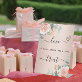 Rose Goldblüte Eukalyptus-Blütenzeichen Leckerei Sockelschild