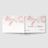 Rose Goldblütendudeln Konfetti Hochzeit Gästebuch (Voll)
