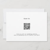 Rose Goldblütengrün QR UAWG details Hochzeit Einladung (Rückseite)