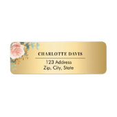 Rose Goldblütengrün Rücksendeadresse (Vorne)