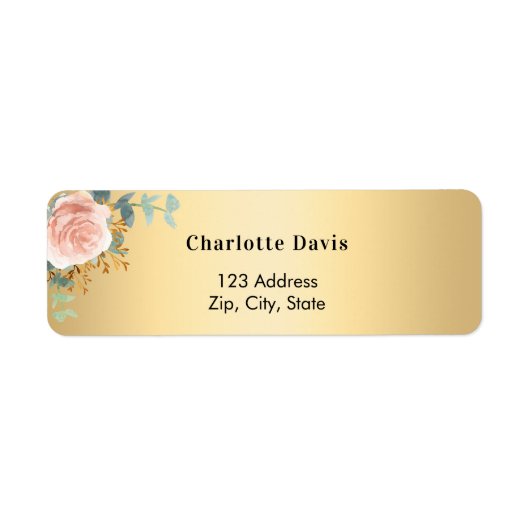 Rose Goldblütengrün Rücksendeadresse (Vorne)