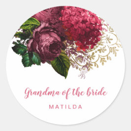 Rose Goldblütenmutter Runder Aufkleber