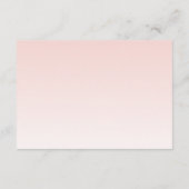 Rose goldbordeauxfarben Hochzeitsempfang Details Begleitkarte (Rückseite)